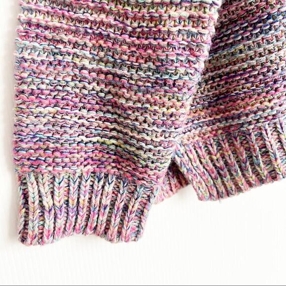 Easel Multicolor Space Dye Slouchy Loose Knit Oversized Sweater Small - Picture 4 of 10